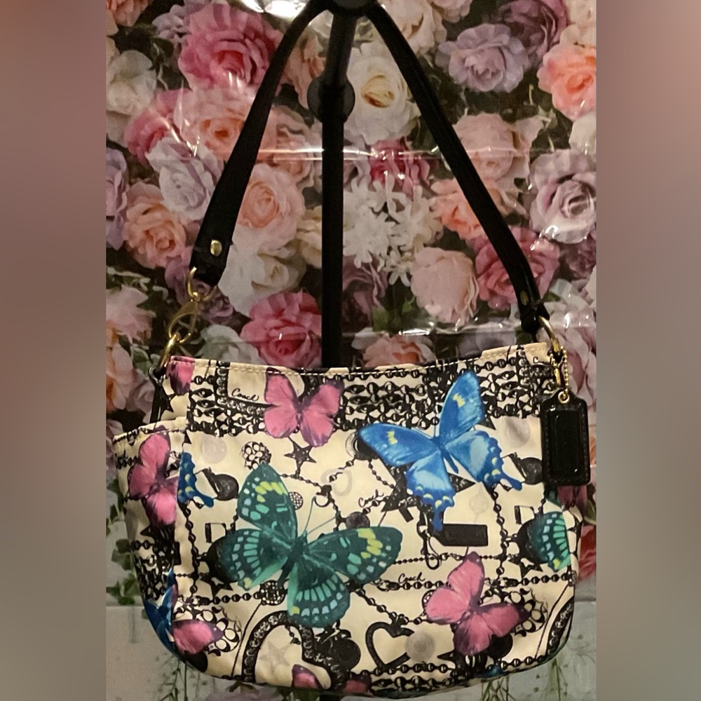 Coach 2008 Limited Edition Carly Butterfly Shoulder Purse EUC